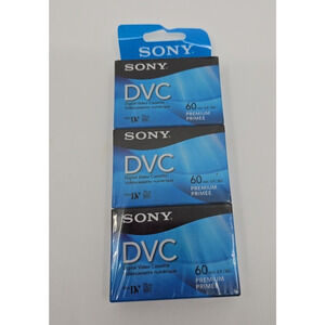 3 Pack Sony DVC 60 Min Digital Video Mini Cassette Recorder Tapes NEW Sealed